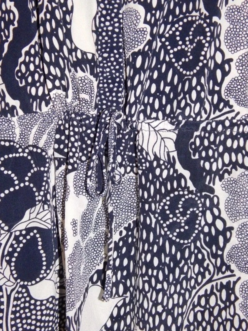Diane Von Furstenberg Navy and White Printed Dress - Picture 2 of 6